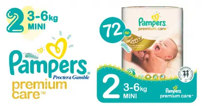 Pampers 2 Mini 4-8 kg premium care Пелени 46 бр