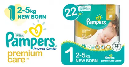 Pampers 1 NewBorn 2-5 kg Premium care Пелени 26 бр