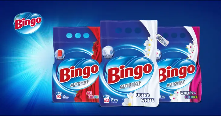 Bingo прах за пране automat 2 кг за цветно и бяло пране