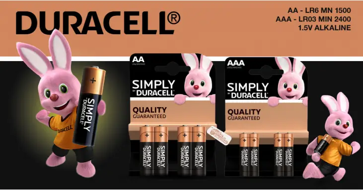 DURACELL Simply Алкални батерии 1.5V AA / AAA