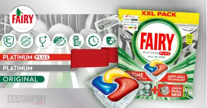 FAIRY Platinum Plus лимон all in one Таблетки за Съдомиялна 46 бр.