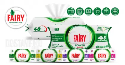 Fairy Power Wipes кърпички за почистване 100 бр