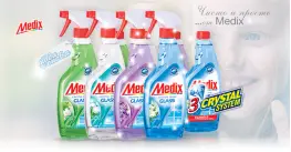 MEDIX Glass Почистващи препарати за Стъкла 500 ml + 250 ml
