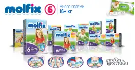 Molfix 6 Junior 16+ kg Ултра Абсорбиращи Comfort Fix пелени 38 бр