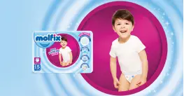 Molfix Pants Jumbo 5 Junior гащички за бебе 44 бр Molfix Pants Jumbo 5 Junior гащички за бебе 44 бр