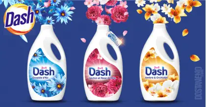 Dash 2in1 Touch by Lenor Течен перилен препарат 1530 ml