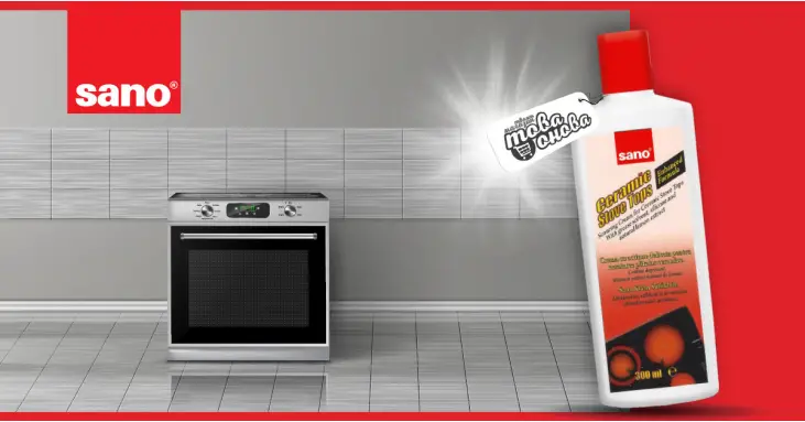 Sano Ceramic Stove Препарат за почистване на Стъклокерамика 300 ml Sano Ceramic Stove Препарат за почистване на Стъклокерамика 300 ml