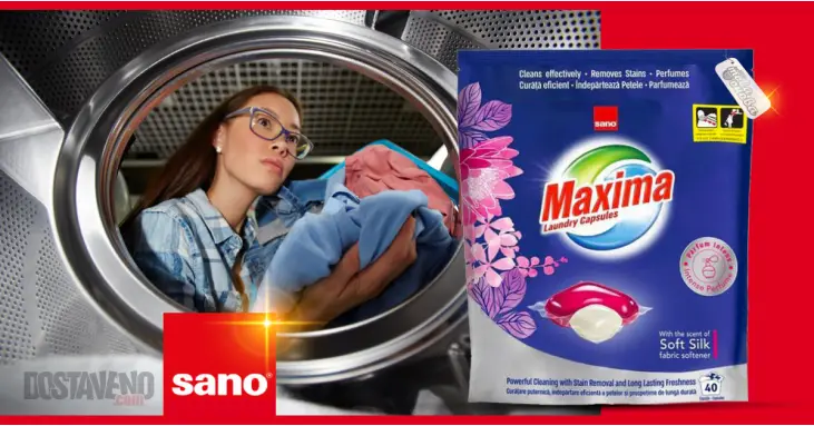 Sano Maxima Капсули за пране Soft Silk 40 бр Sano Maxima Капсули за пране Soft Silk 40 бр