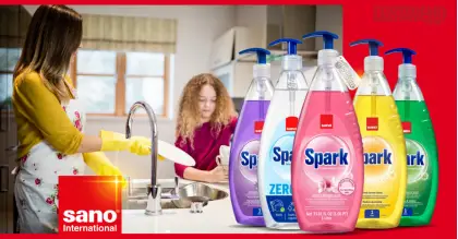 Sano Spark за съдове 1000 ml - Препарат за ръчно измиване