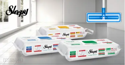 Sleepy Easy Clean мокри кърпи за под 50 бр