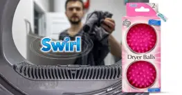 Swirl Dryer Balls Pink гумени топки за сушилня 2 бр