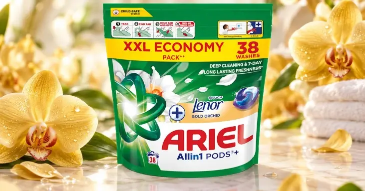 Ariel Allin1 PODS®+ Touch of Lenor Gold Orchid капсули за пране 38 бр. Ariel Allin1 PODS®+ Touch of Lenor Gold Orchid капсули за пране 38 бр.