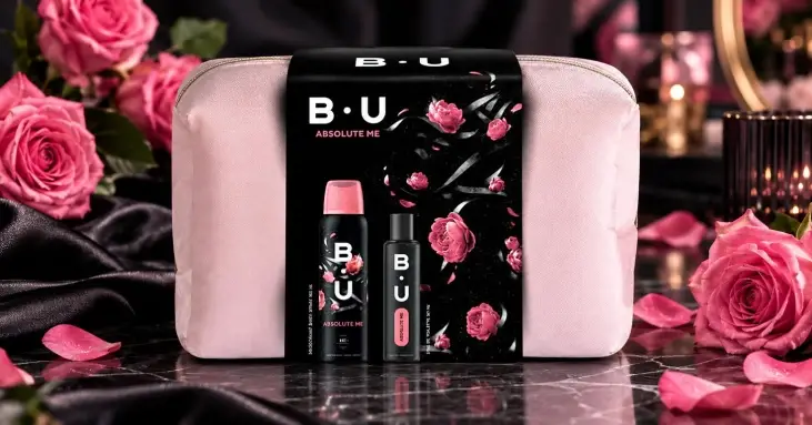 B.U ABSOLUTE ME подаръчен комплект тоалетна вода 50 ml + део спрей 150 ml + несесер