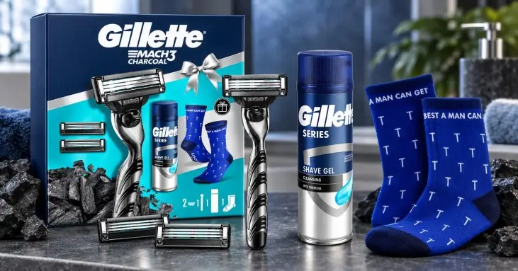 Gillette Mach3 Charcoal подаръчен комплект за бръснене