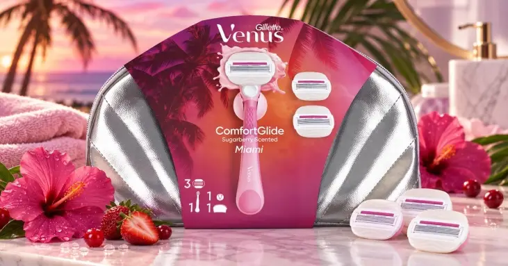Gillette Venus ComfortGlide Miami Sugaberry подаръчен комплект за бръснене