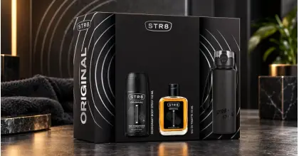 STR8 ORIGINAL подаръчен комплект с тоалетна вода, део спрей и бутилка 100 ml + 150 ml