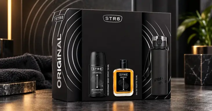 STR8 ORIGINAL подаръчен комплект с тоалетна вода, део спрей и бутилка 100 ml + 150 ml