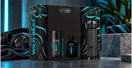 STR8 WILD BEAT подаръчен комплект тоалетна вода 100 ml + део спрей 150 ml + бутилка за вода