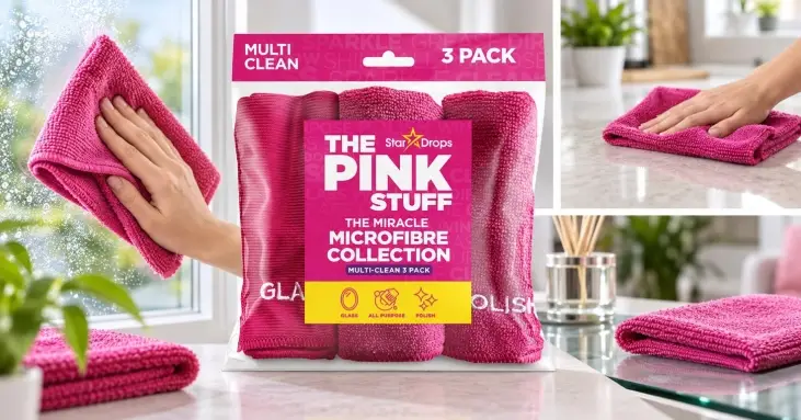 The Pink Stuff Multi-Clean микрофибърни кърпи 3 бр. The Pink Stuff Multi-Clean микрофибърни кърпи 3 бр.