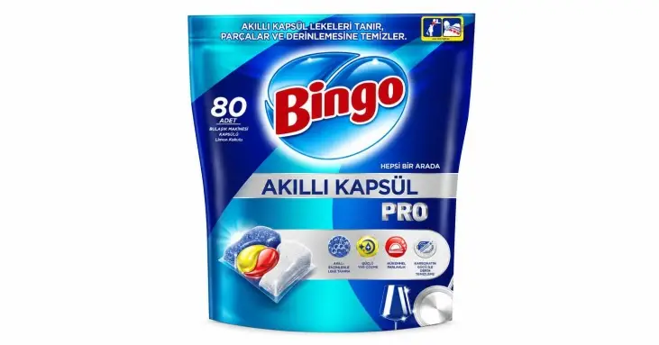 Bingo Pro капсули за съдомиялна машина 80 бр.