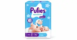 Pufies 2 пелени за бебе 4–8 kg 70 бр. Pufies 2 пелени за бебе 4–8 kg 70 бр.