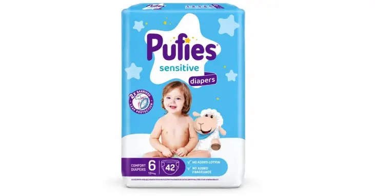 Pufies 6 пелени за бебе 13+ kg 42 бр. Pufies 6 пелени за бебе 13+ kg 42 бр.
