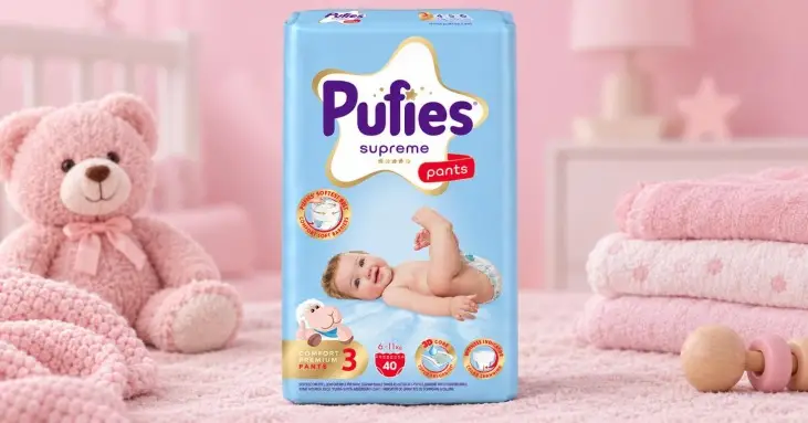 Pufies Supreme 3 гащички за бебе 6–11 kg 40 бр. Pufies Supreme 3 гащички за бебе 6–11 kg 40 бр.