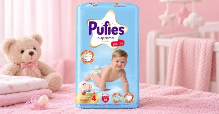 Pufies Supreme 4 гащички за бебе 9–15 kg 36 бр. Pufies Supreme 4 гащички за бебе 9–15 kg 36 бр.