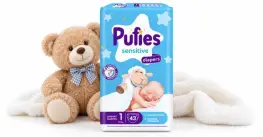 Pufies 1 пелени за бебе 2–5 kg 43 бр.