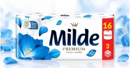 Milde Premium Cool Blue тоалетна хартия 16 ролки