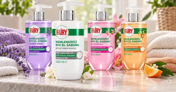 Fairy хидратиращ течен сапун за ръце 400 ml Fairy хидратиращ течен сапун за ръце 400 ml
