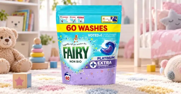 Fairy Non Bio Platinum + Extra Freshness капсули за пране 60 пранета Fairy Non Bio Platinum + Extra Freshness капсули за пране 60 пранета
