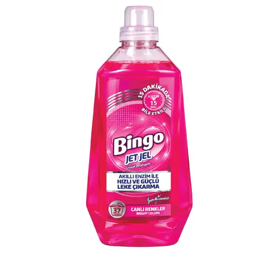 Bingo Jet Bright Colors гел за пране 1480 ml – розов вариант