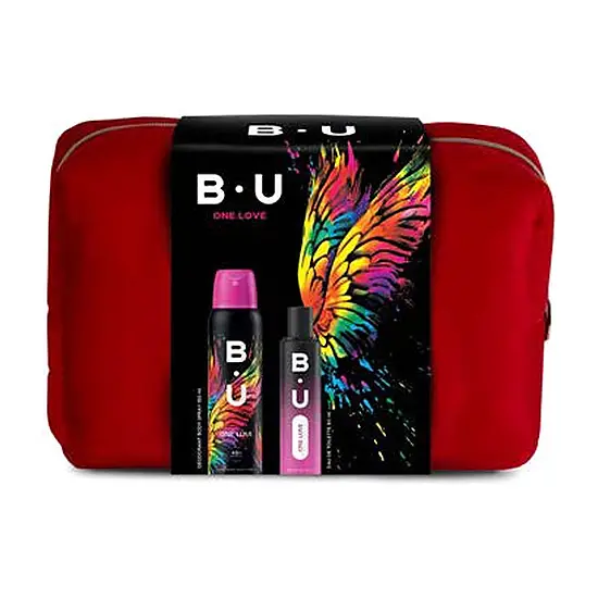 B.U ONE LOVE подаръчен комплект тоалетна вода 50 ml, део спрей 150 ml и несесер