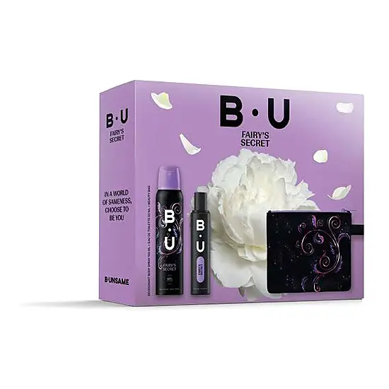 B.U VIBE подаръчен комплект тоалетна вода 50 ml, део спрей 150 ml и чантичка