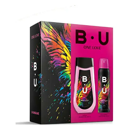 B.U ONE LOVE подаръчен комплект део спрей 150 ml и душ гел 250 ml