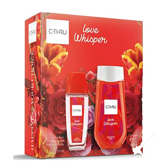 C-THRU LOVE WHISPER подаръчен комплект натурален спрей 75 ml и душ гел 250 ml