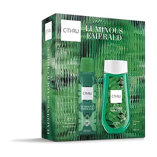 C-THRU Luminous Emerald подаръчен комплект део спрей 150 ml и душ гел 250 ml