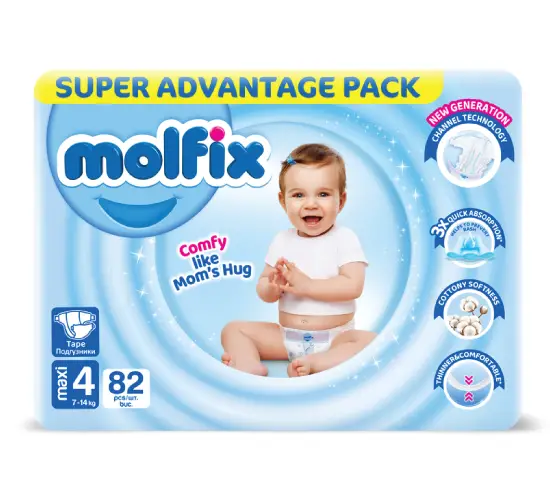 Molfix Giga 4 Maxi Plus пелени за бебе