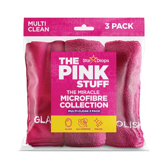 The Pink Stuff The Miracle Microfibre Collection Multi-Clean микрофибърни кърпи 3 бр.