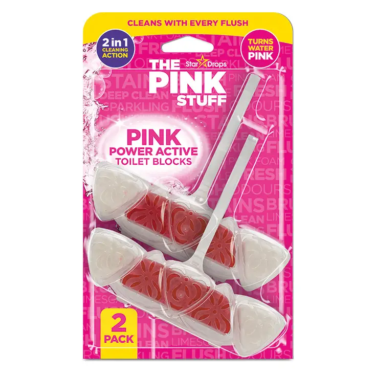 The Pink Stuff Miracle Power Active тоалетни блокчета 2 x 40 g