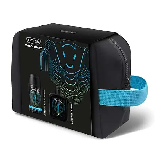 STR8 WILD BEAT подаръчен комплект с тоалетна вода 100 ml, део спрей 150 ml и несесер