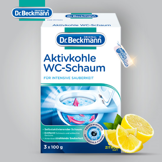 Dr. Beckmann тоалетна пяна с активен въглен 3 сашета х 100 гр