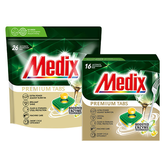 MEDIX PREMIUM TABS таблетки за съдомиялна машина 16 бр.