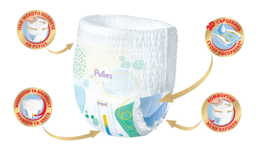 Pufies Supreme 3 гащички за бебе 6–11 kg 40 бр.